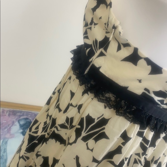 London Times Cream Navy Printed Cotton Maxi Dress - Picture 9 of 12